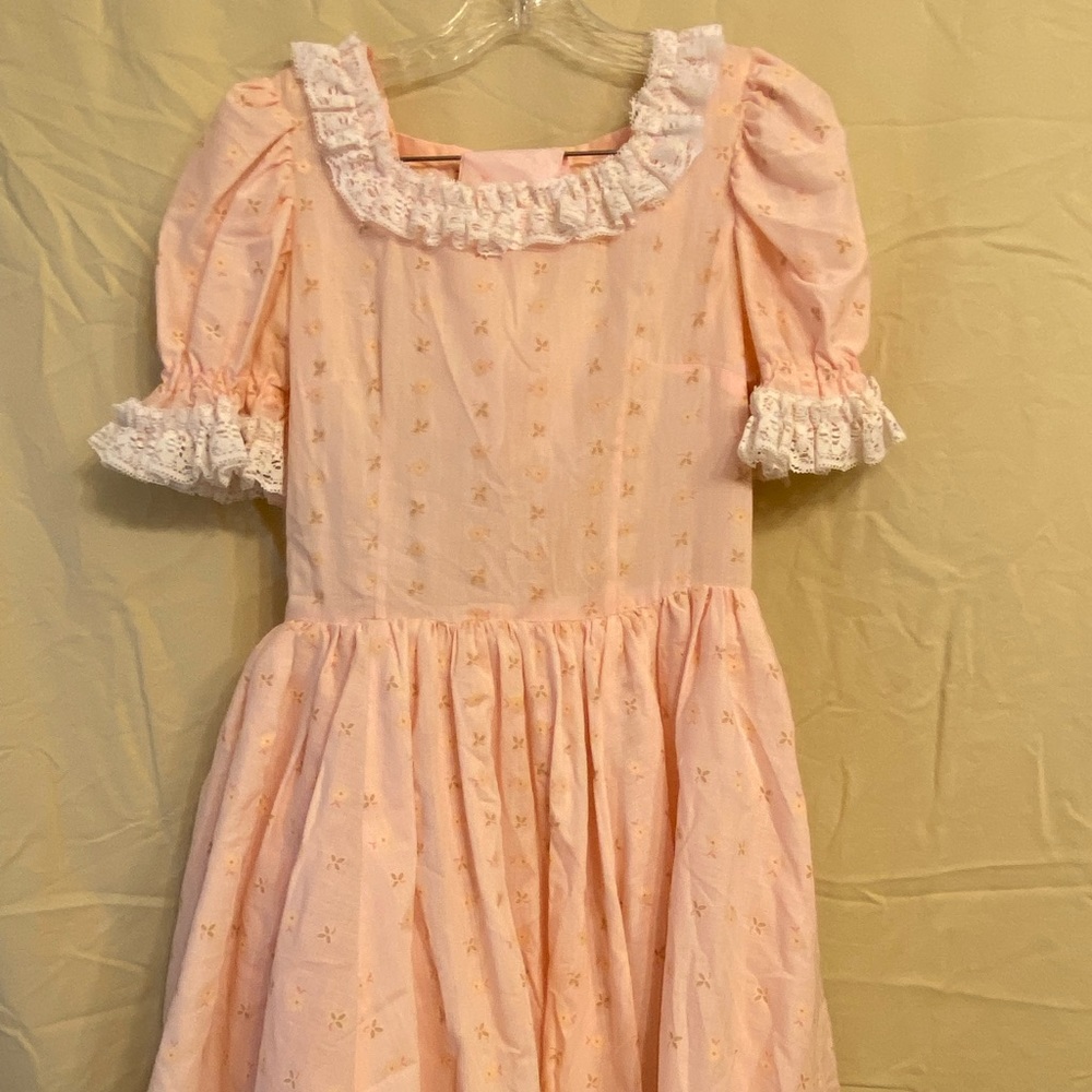 Old fashioned Pink and White Dress